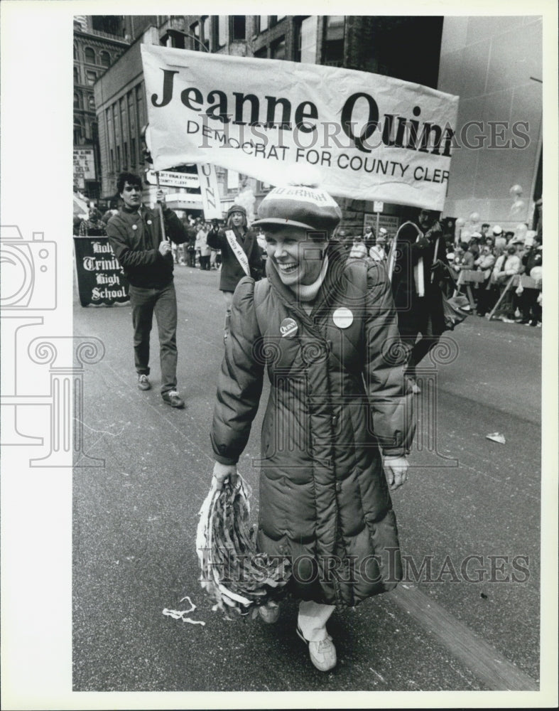 1986 Press Photo Jeanne Quinn for County Clerk. - Historic Images