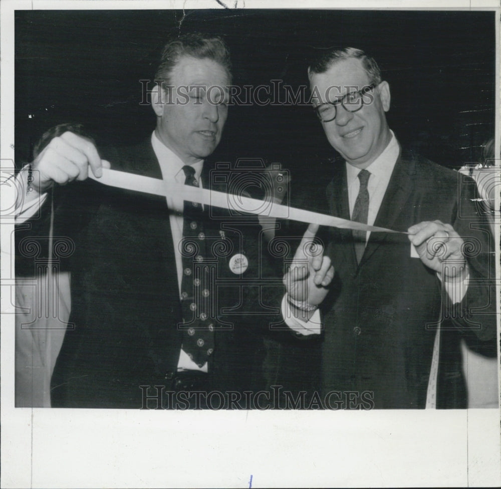 1969 Floor Officer Joseph L Kaufman &amp; Means President Jack A Quigley - Historic Images