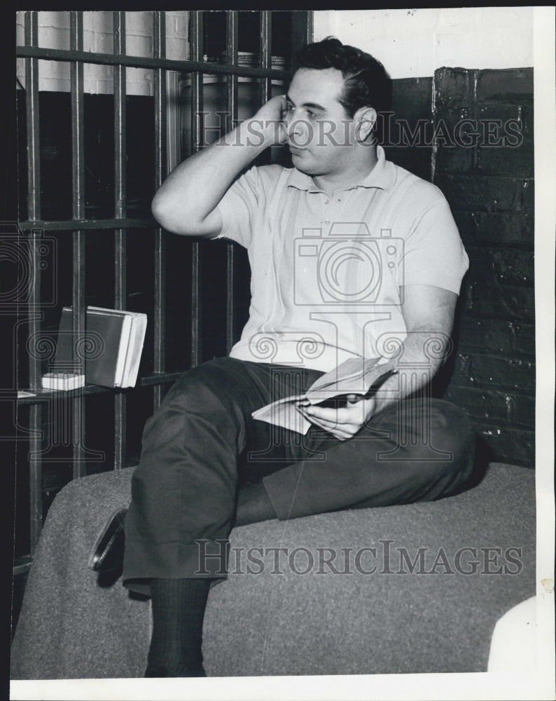 1964 Eugene Yocca in cell, attempted murder of Lewis C Burger - Historic Images