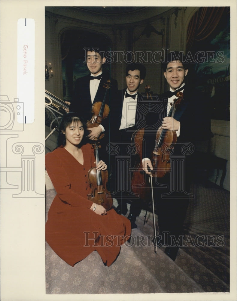 1988 Press Photo Ying String Quartet Tim Dave Phillip Janet Chicago Musicians - Historic Images