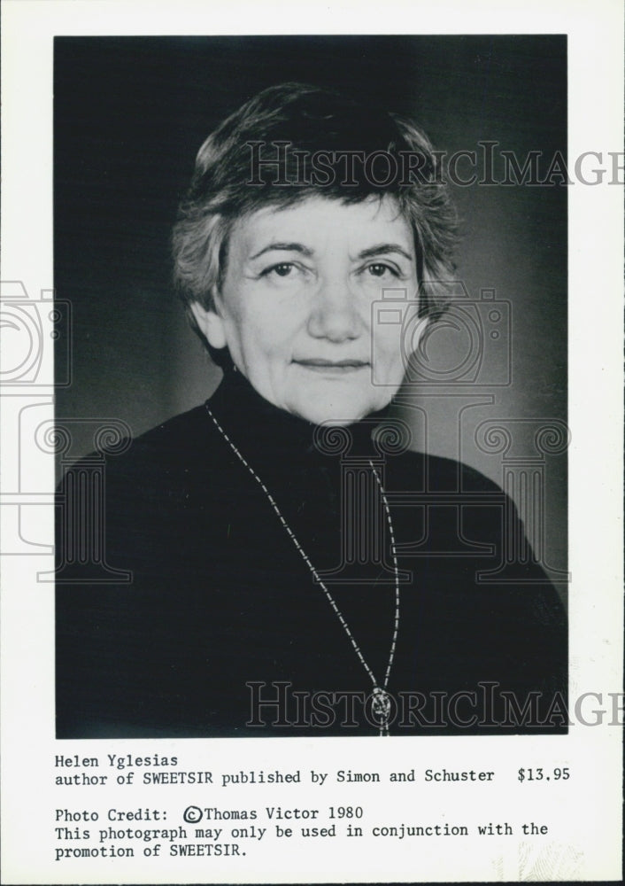 1981 Press Photo American Novelist Helen Yglesias, Author Of &quot;Sweetsir&quot; - Historic Images