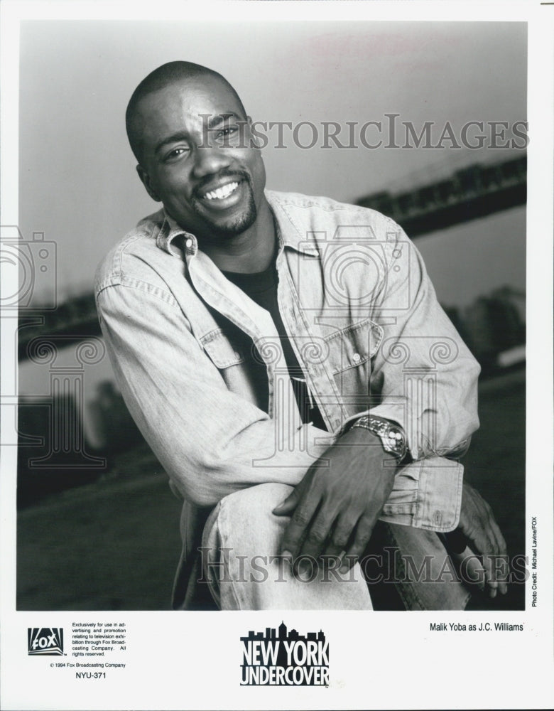 Press Photo of Malik Yoba as J.C. William in TV series &quot;New York Undercover&quot; - Historic Images
