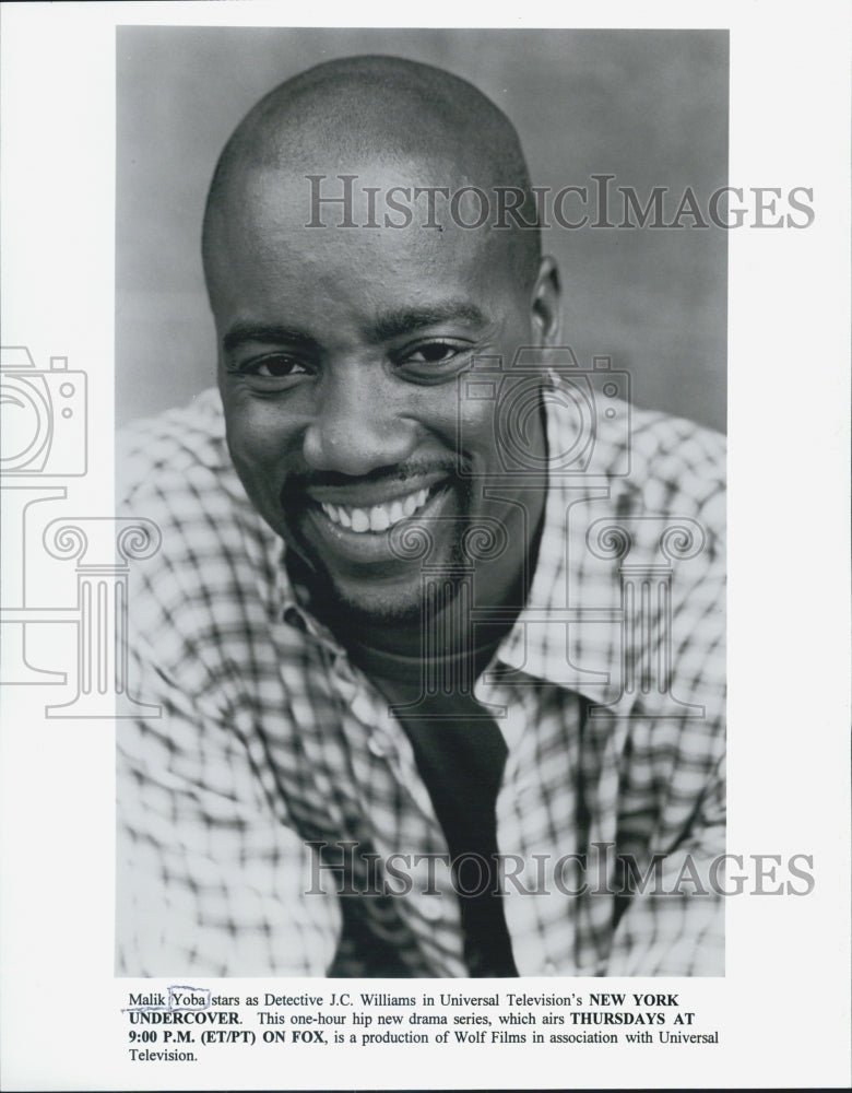 Press Photo of Malik Yoba of TV show &quot;New York Undercover&quot; - Historic Images