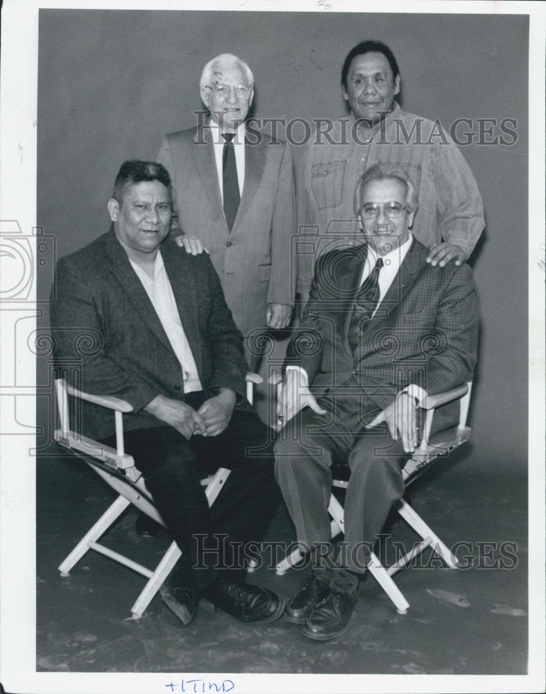 1992 Press Photo Samson Keahna Dominic DiFrisco Fred Randazzo James Yellowbank - Historic Images