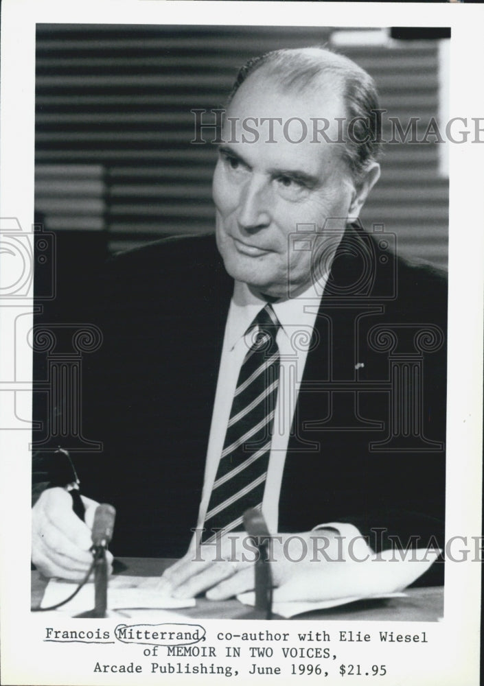 1996 Press Photo Francois Mitterrand - Historic Images