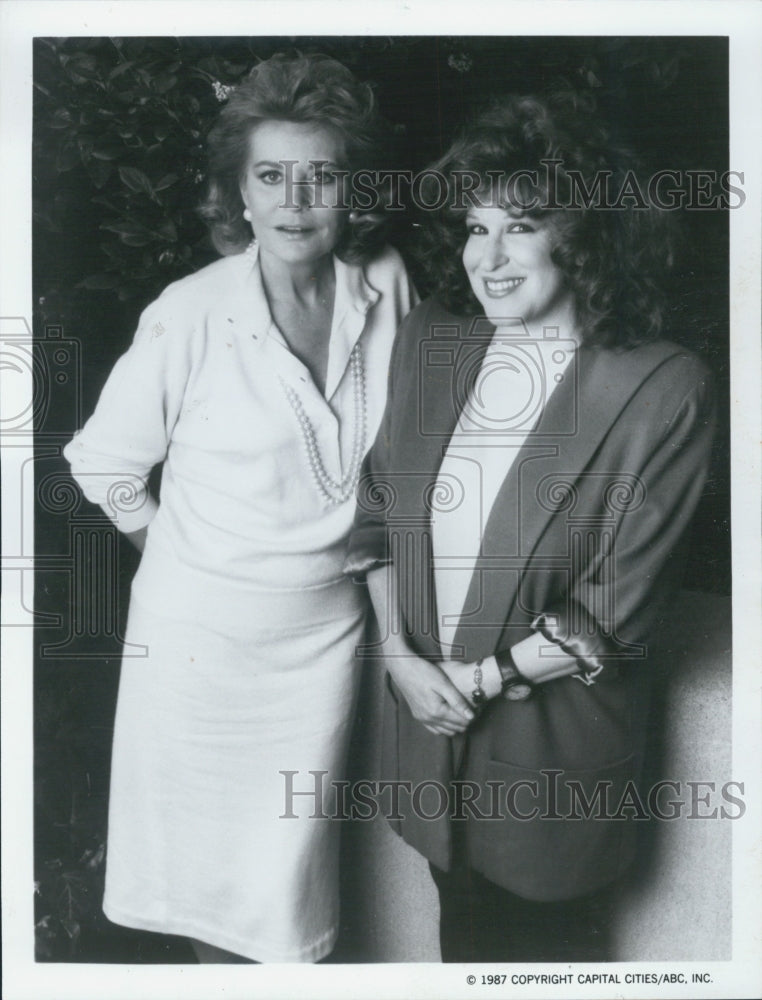 1987 Press Photo Bette Midler on the Barbara Walters Special - Historic Images