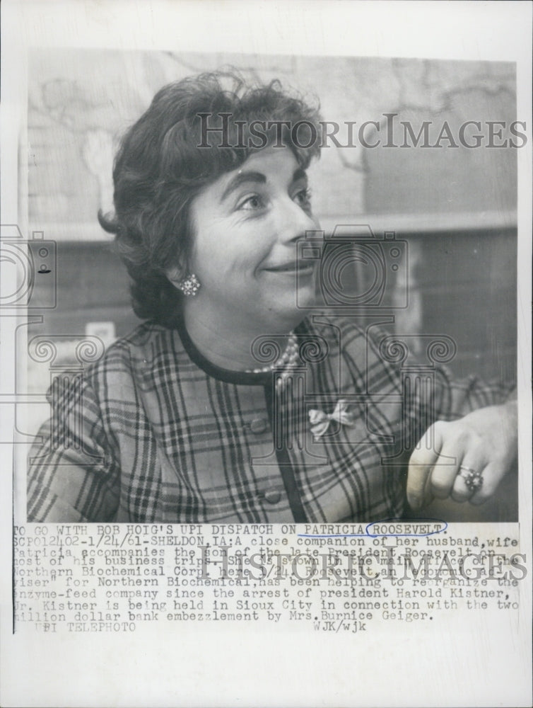 1961 Patricia Roosevelt, Daughter-in-Law to Pres. Roosevelt - Historic Images