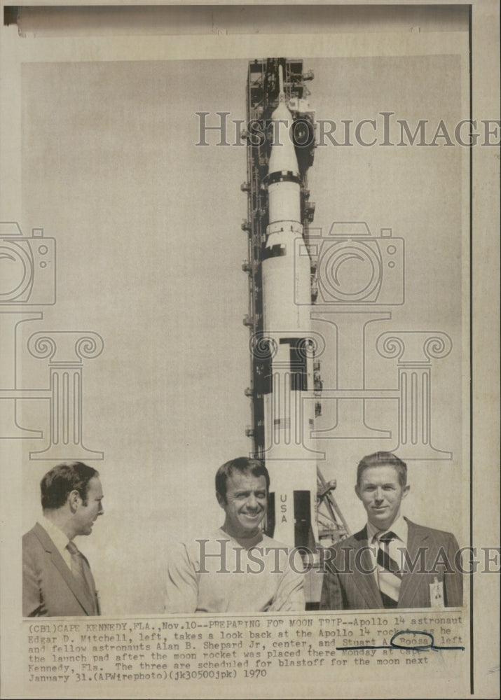 1970 Apollo 14 Astronaut Edgar D. Mitchell Stuart A. Roosa - Historic Images