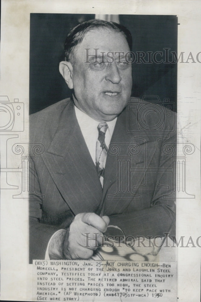 1950 Ben Moreell President Of Jones And Laughlin Steel Company - Historic Images