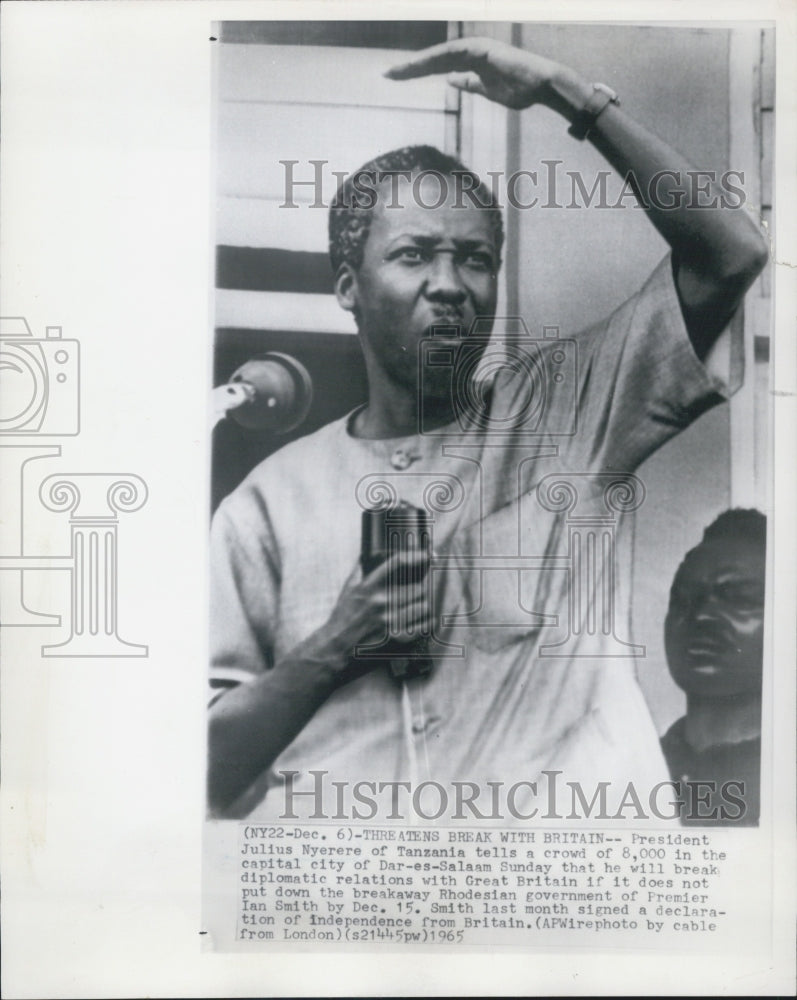 1965 President Nyerere of Tanzania - Historic Images