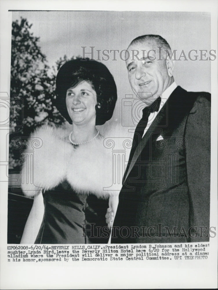 1964 President Lyndon B Johnson Lynda Bird - Historic Images