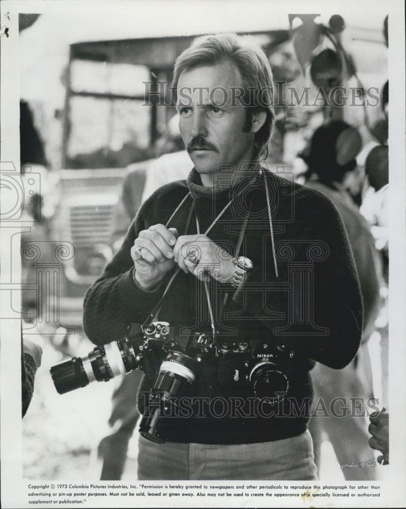 1973 Director Conrad Rooks Carrying Three Cameras On Location Film - Historic Images