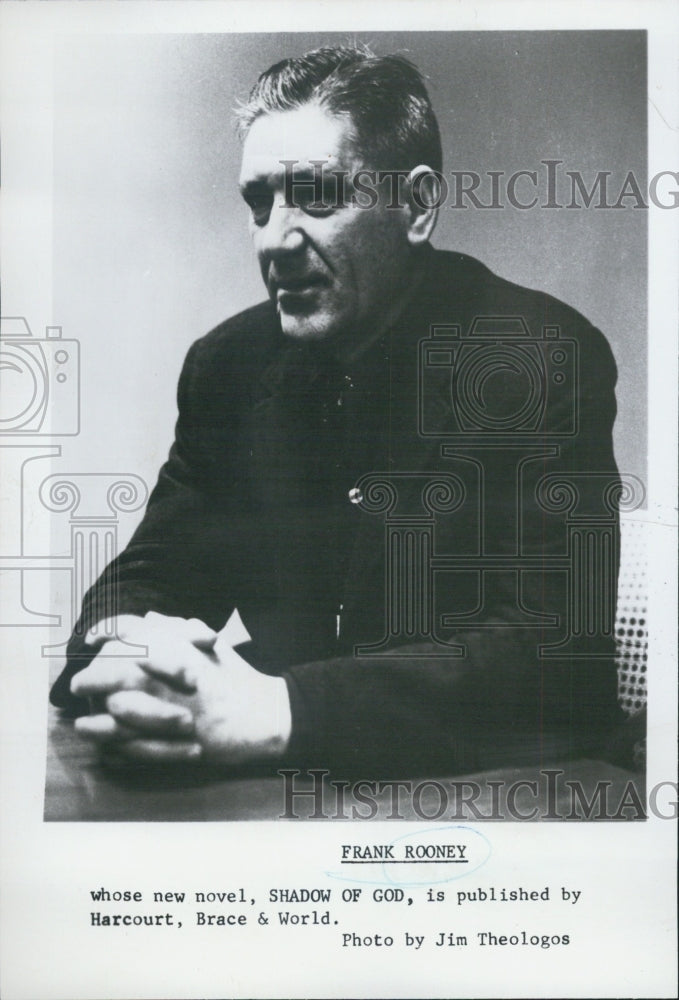 1967 Shadow Of God Novel Author Frank Rooney - Historic Images