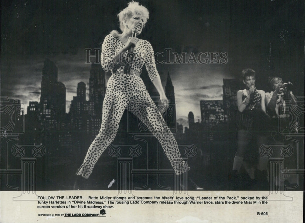 1980 Press Photo Bette Midler film Divine Madness divine Miss M - Historic Images