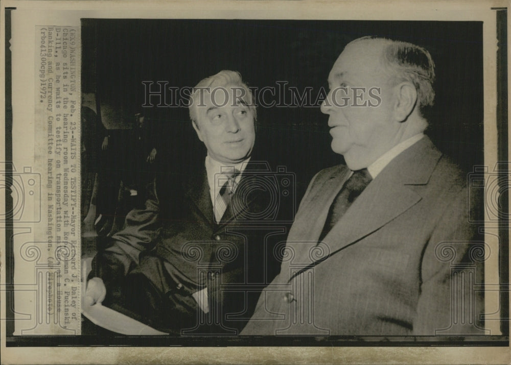 1972 Mayor Richard Daley Rep Roman Pucinski - Historic Images