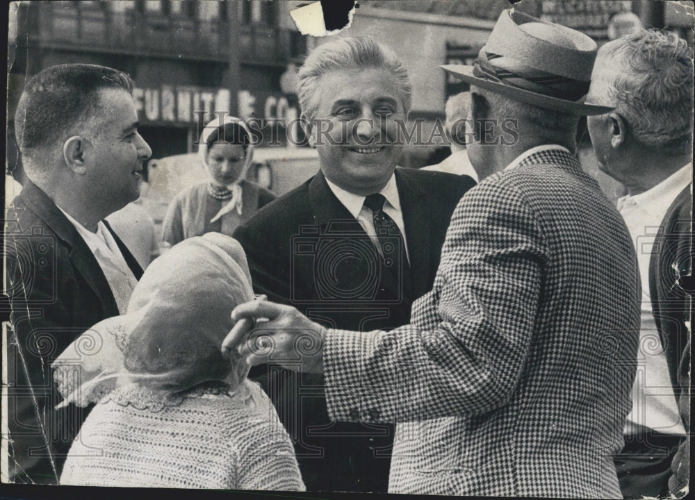 1967 Illinois Congressman Roman Pucinski Talking to People Chicago - Historic Images