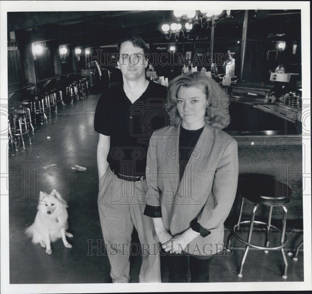 1991 Press Photo Biddy Mulligan&#39;s Restaurant Owners Mike Miller Colleen Rudd - Historic Images