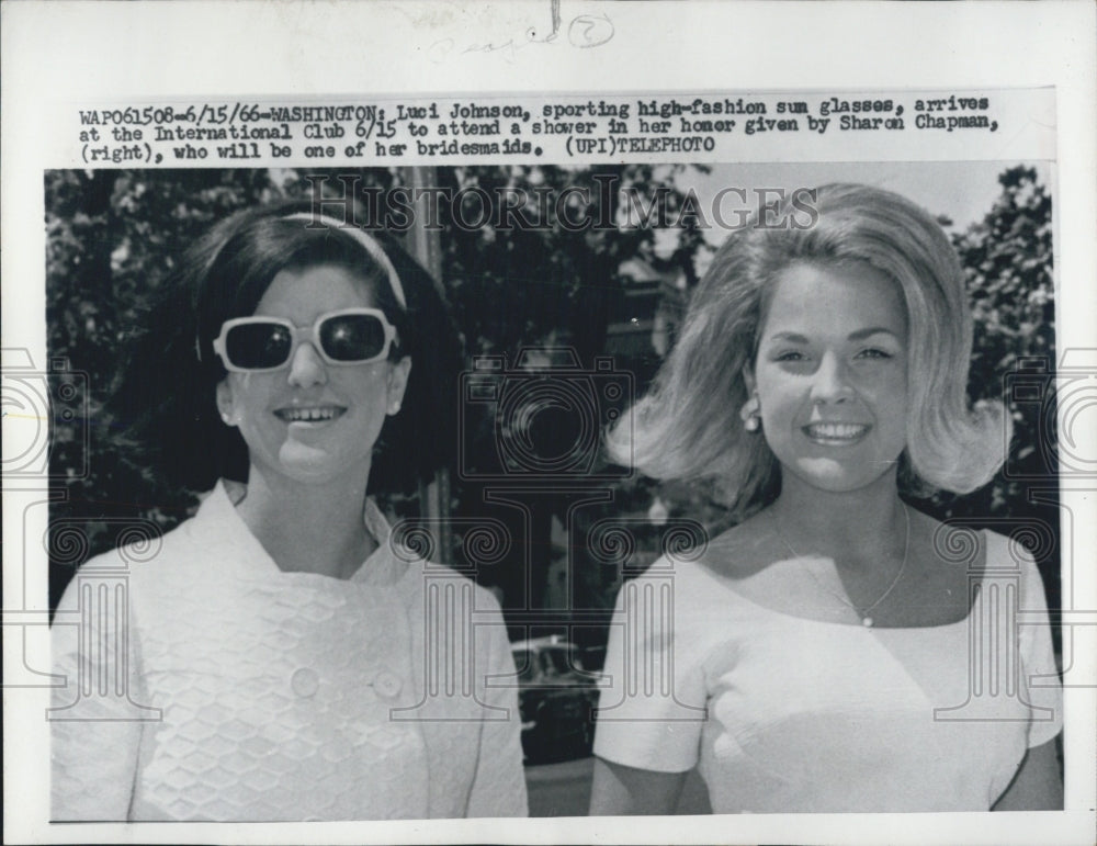 1966 Luci Johnson Sharon Chapman - Historic Images