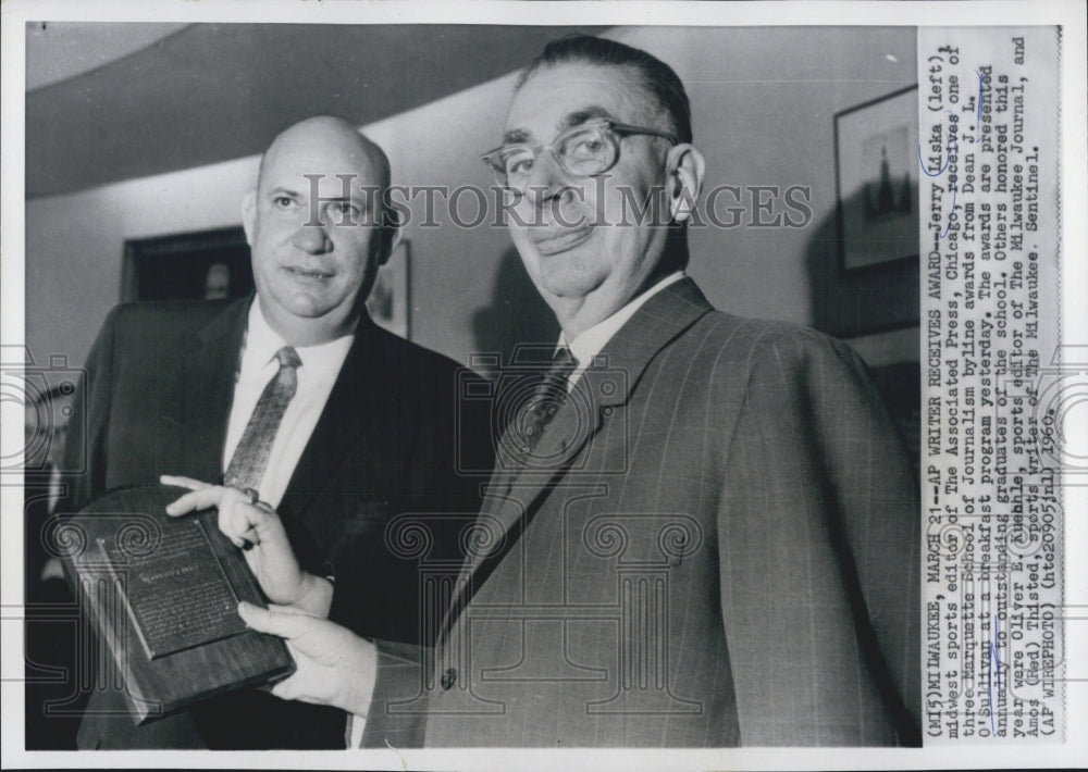 1960 Jerry Liska Chicago AP Sports Editor - Historic Images