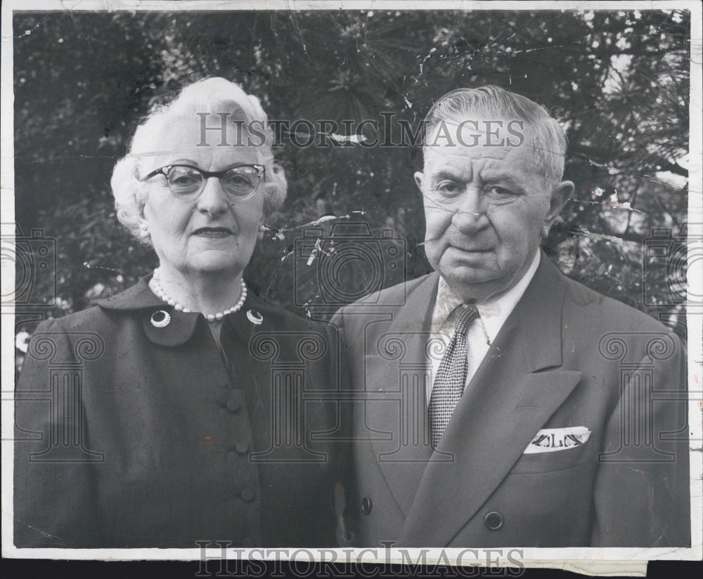 1955 50the Anniversary Mr &amp; Mrs Charles Liasnez - Historic Images