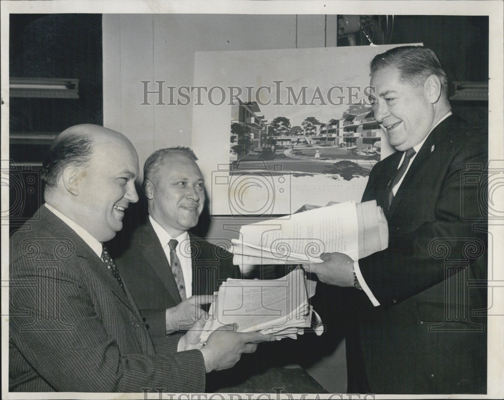 1963 Local Developers Meet to Construct 1st Condo's Chicago - Historic Images