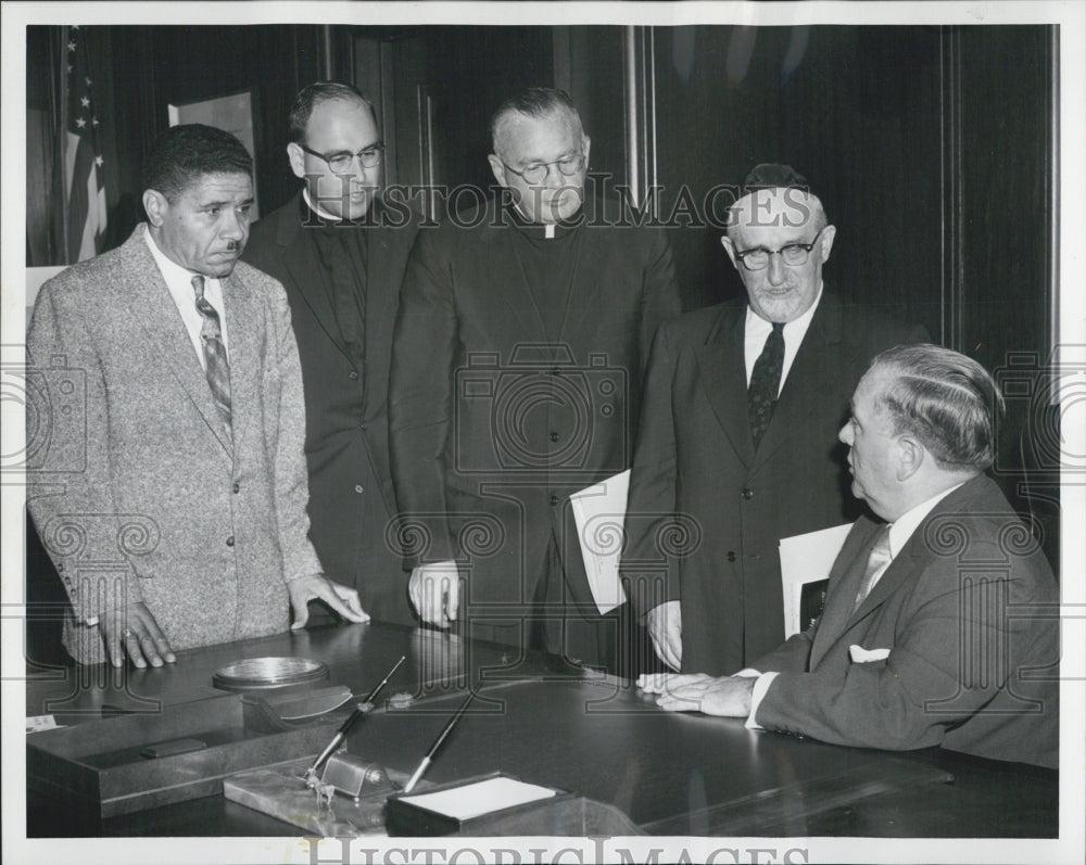 1958 Rev. Roy Miller Rev. J.C. Riggs Msgr. John Quinn Rabbi Julian - Historic Images