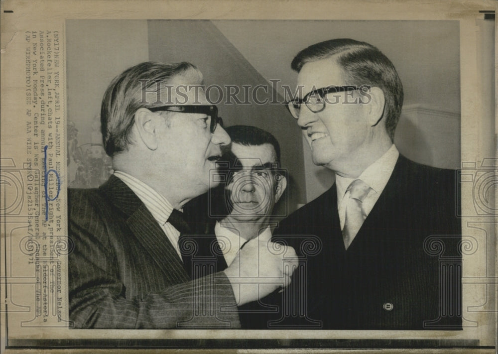 1971 Paul Miller president Associated Press Governor Nelson - Historic Images
