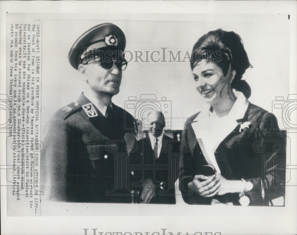 1965 Shah of Iran Mahammad Reza Pahlievi &amp; Empress Farah - Historic Images