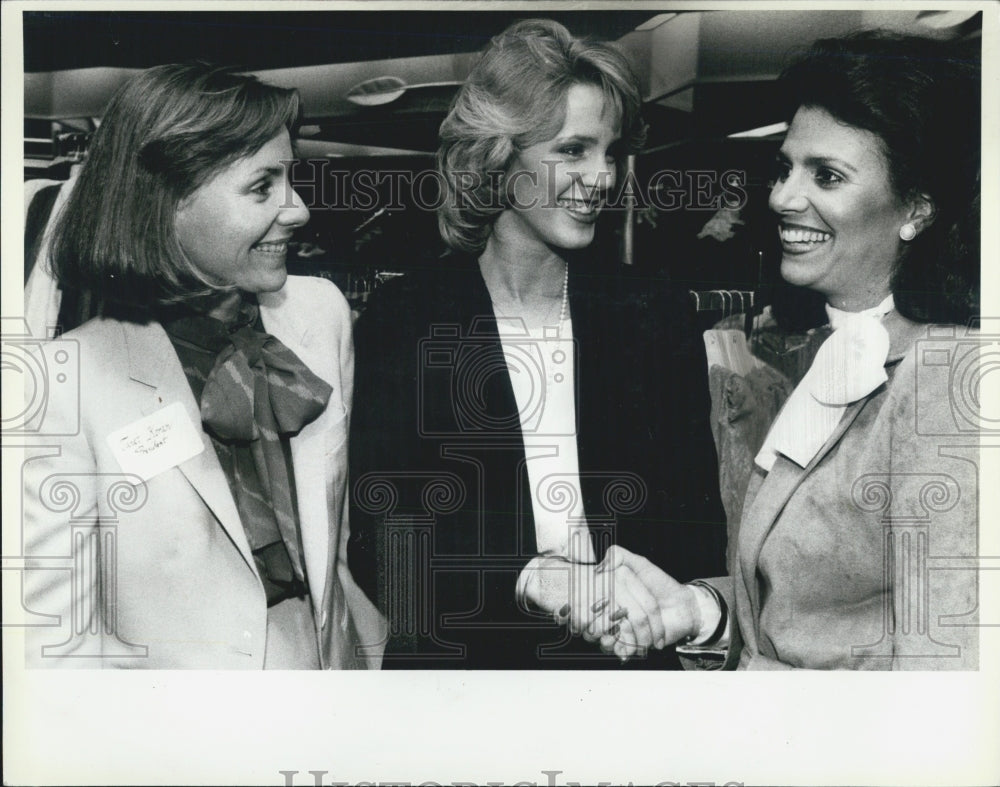 1983 Press Photo Janet Koran Deborah Norville Pamela Bruce YWCA benefit - Historic Images