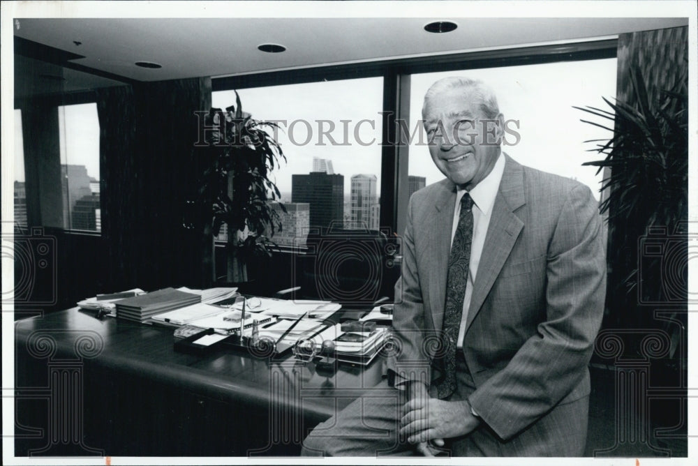 1993 Press Photo Ed Noha head Chicago Economic Development Commission - Historic Images