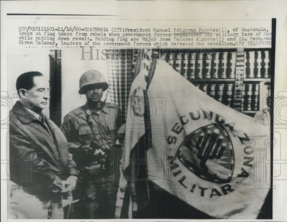 1960 President Manuel Ydigoras Fuentes of Guatemala. - Historic Images