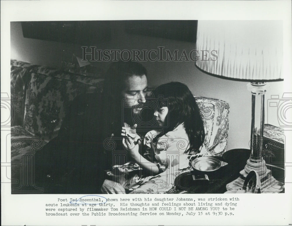 1974 Poet Ted Rosenthal &amp; Daughter Johanna - Historic Images