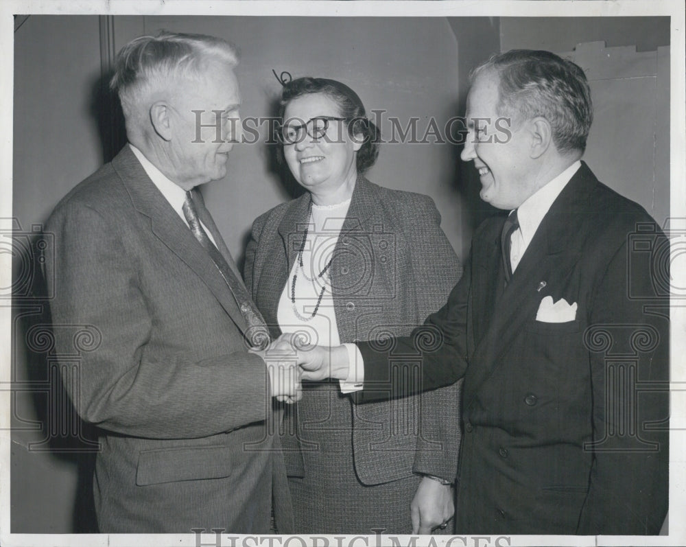 1956 States Atty Gutknecht Judge Katherine Nohelty &amp; E Barrett Clerk - Historic Images