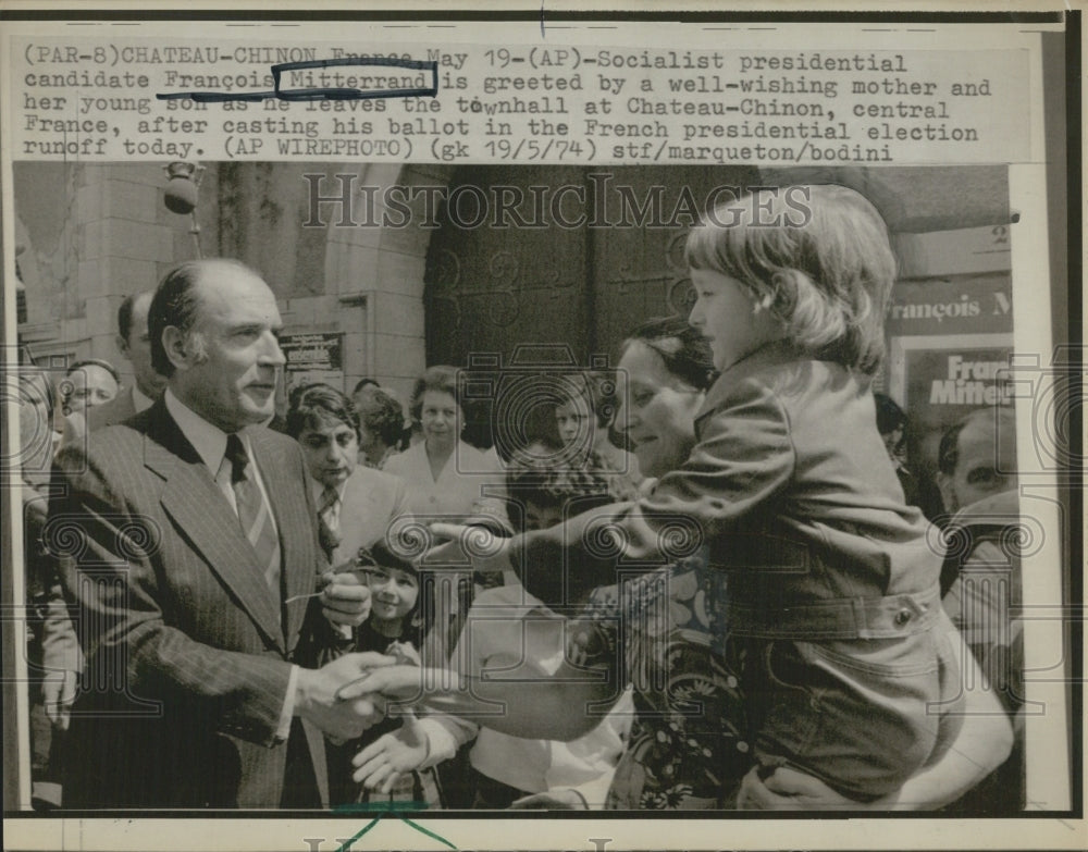 1974 Pres Candidate Francios Mitterrand France - Historic Images