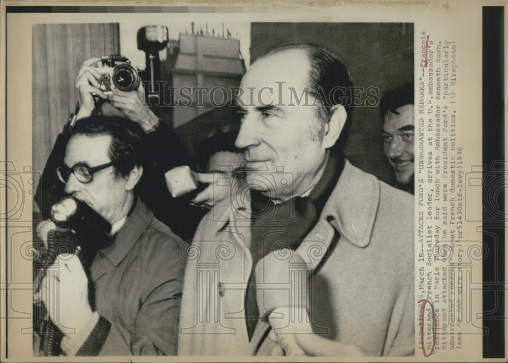 1976 Press Photo Francios Mitterrand Socialist Leader France - Historic Images