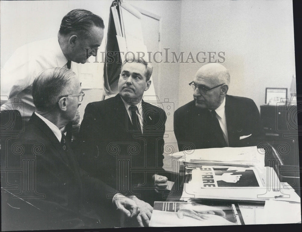 1967 Dr. Karl Meyer Medical Supt of Cook county institutions nurses - Historic Images