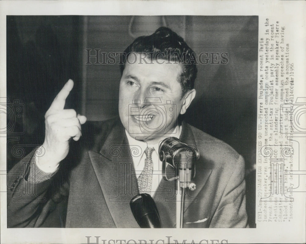 1956 Pierre Poujade Campaigning in France - Historic Images