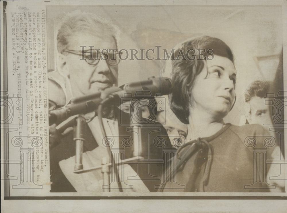 1967 Mrs. Marjorie Powell estranged wife of Adam Clayton Powell - Historic Images