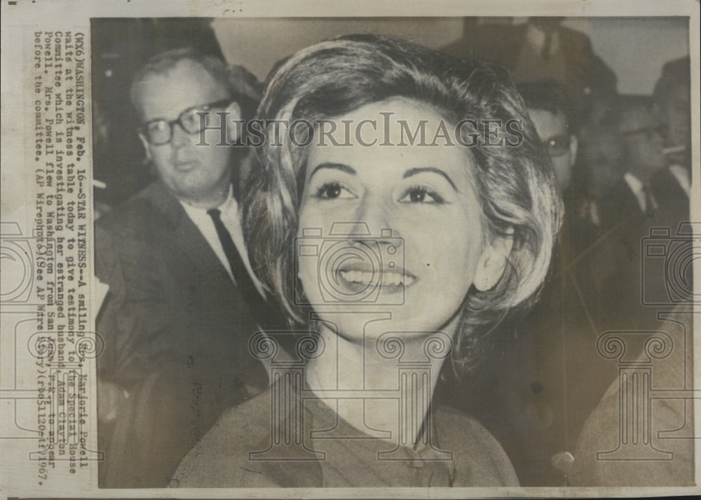 1967 Mrs Marjorie Powell 3rd wife of Clayton Powell - Historic Images