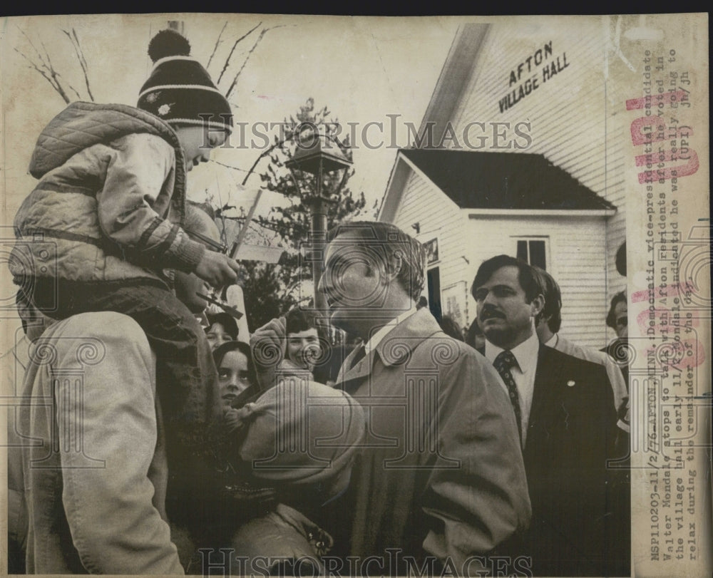 1976 Vice Presidential Candidate Walter Mondale Voting Minnesota - Historic Images