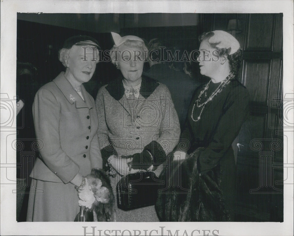 1954 Luncheon Attendees Mrs Moore Mrs George Traver Mrs MacFarland - Historic Images