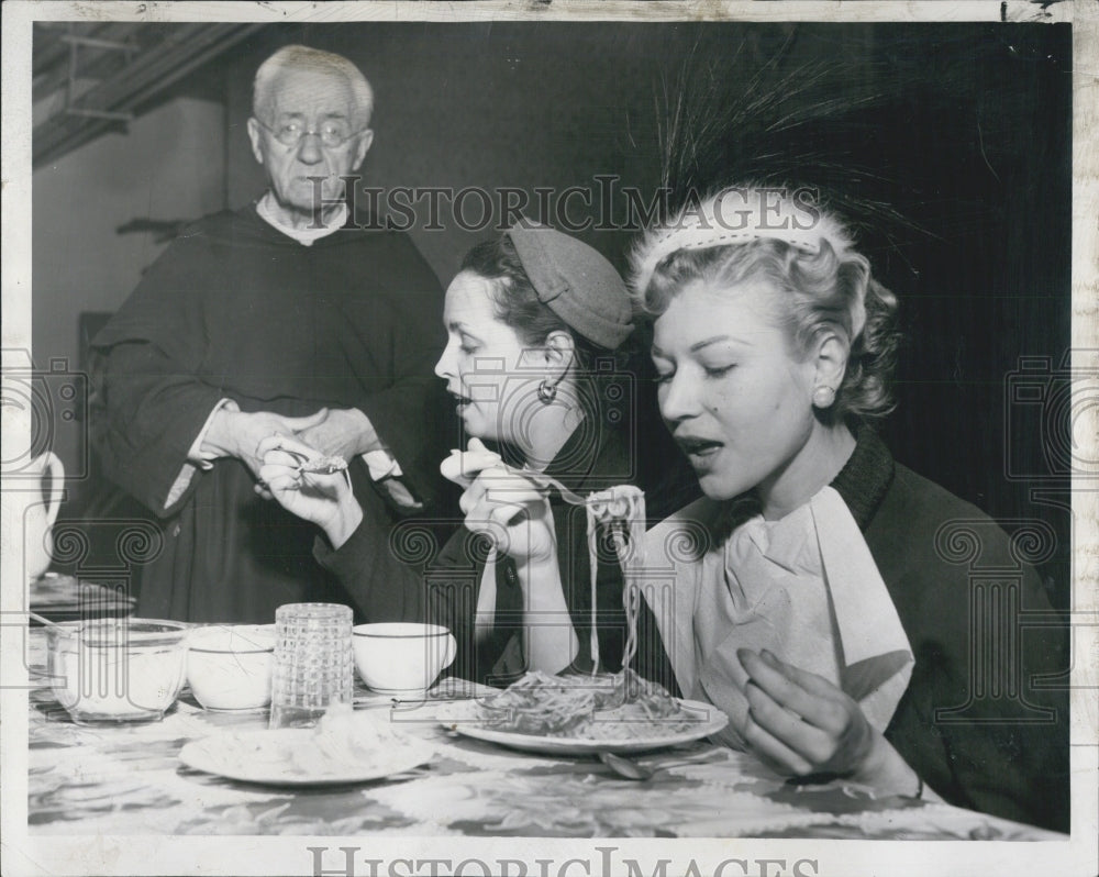 1953 Father Mandino Miss Genevieve Lynn Regina Roman - Historic Images