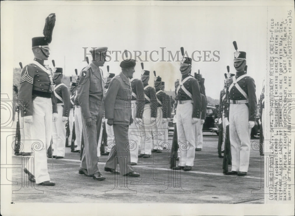 1946 Viscount Bernard Montgomery Reviews Military Academy Cadets - Historic Images