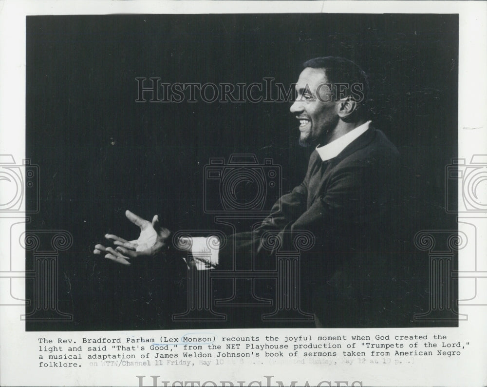 1968 Trumpets Of The Lord Play Actor Lex Monson As Reverend - Historic Images