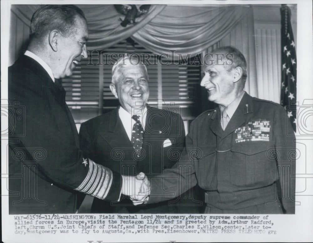 Press Photo Field Marshal Lord Montgomery Deputy Supreme Commander Allied Forces - Historic Images