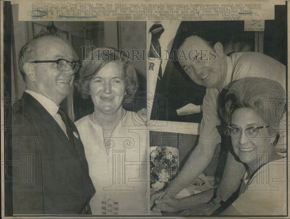 1970 Governor Lester Maddox Georgia Virginia Frank Miller Sara - Historic Images