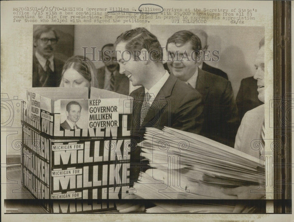 1970 Petition to Re-elect Milliken - Historic Images