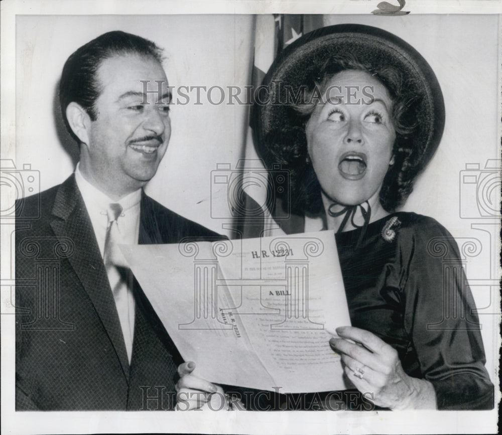 1958 Press Photo Lucy Monroe Paul Taubman House Judiciary Subcommittee - Historic Images