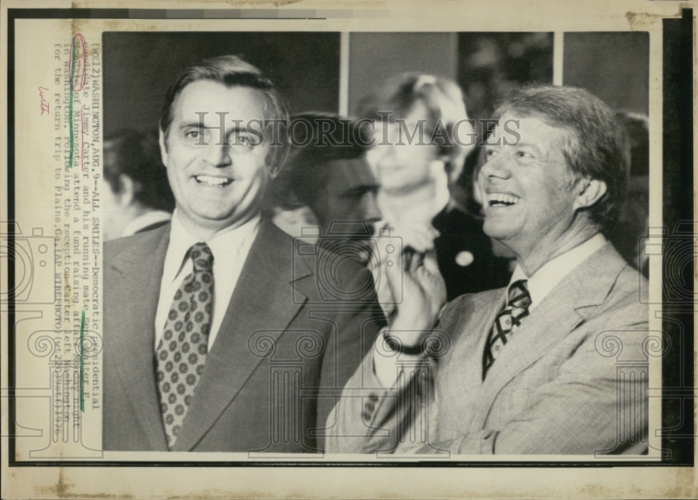 1976 Democrat Presidential Candidate Jimmy Carter Walter Mondale - Historic Images