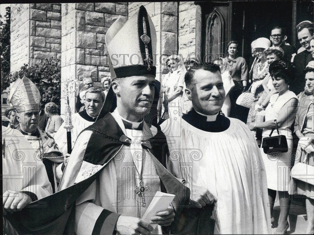 1965 Reverend James Montgomery In Procession Bishop Gerald Burrill - Historic Images